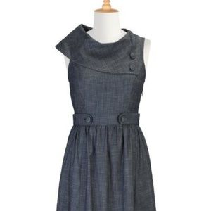 Eshakti 1X 18W Chambray Denim Asymmetrical Dress